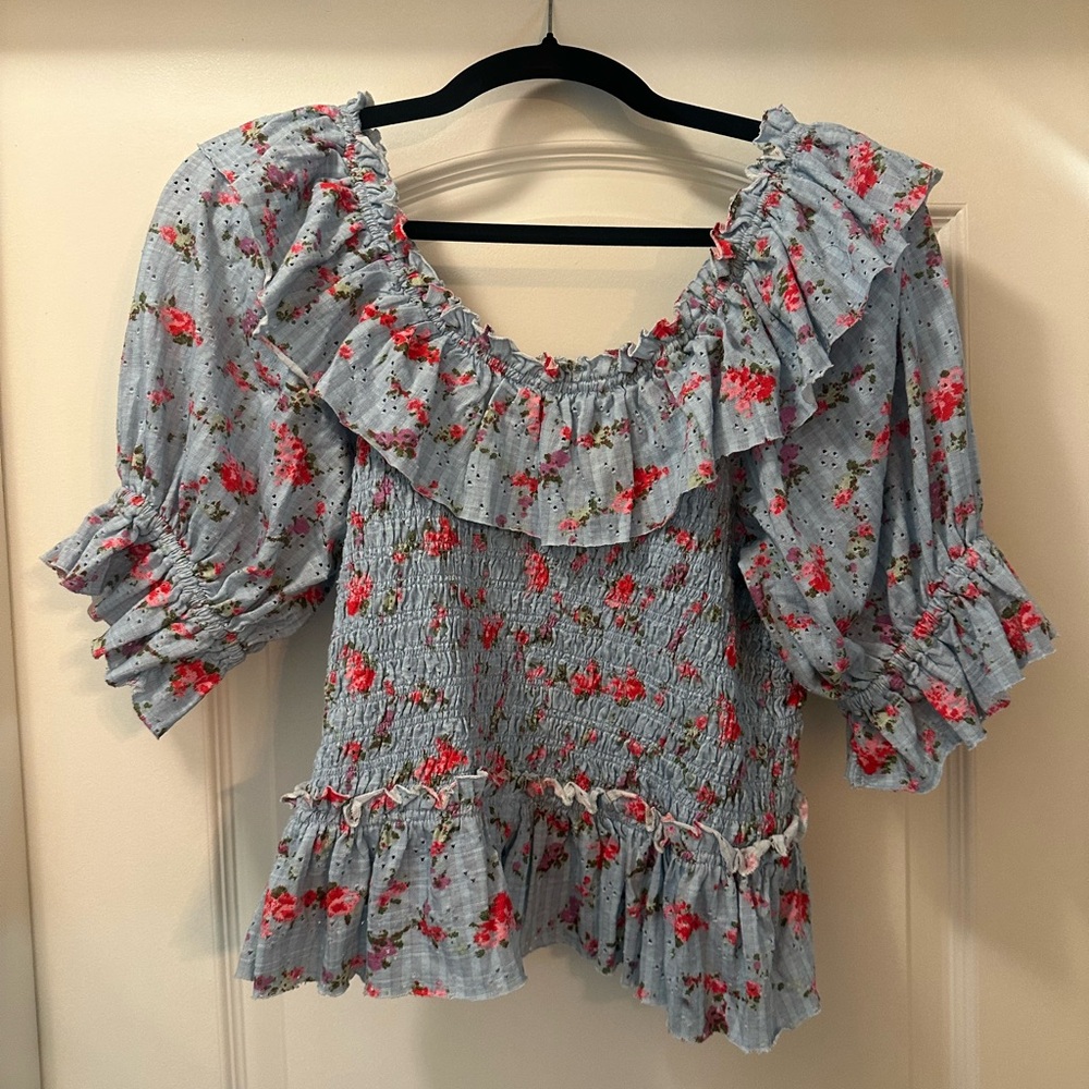 Floral Ruffle Blouse - Picture 2 of 3